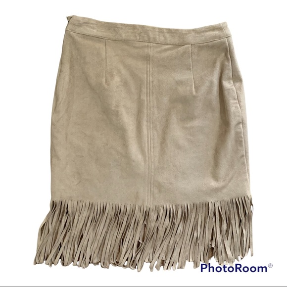 Abercrombie & Fitch Faux Suede Fringe Skirt - Picture 3 of 4